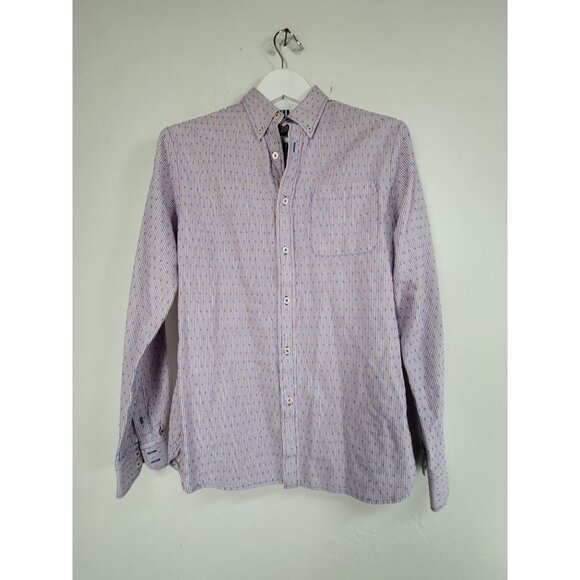 Boden Mens Striped Long Sleeve Button-Down Shirt Small Regular Fit Blue/Red - Picture 1 of 8